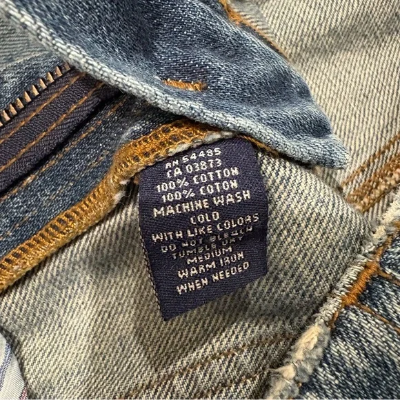 Y2k American Eagle Distressed Micro Denim Pleated Mini Skirt Fringe Hem, Sz 6 - Picture 14 of 14